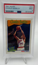 1991 Sir CHARLES BARKLEY Hoops #531 PSA 9 MINT SP low POP Card 76ers TNT NBA HOF