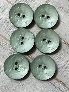 BUTTONS FASHION--2 HOLE--40mm - Sea Foam Green - 6 PIECES Sewing , Crafting - Picture 1 of 3