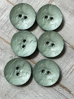 BUTTONS  FASHION--2 HOLE--40mm - Sea Foam  Green - 6 PIECES Sewing , Crafting - Image 1 of 3