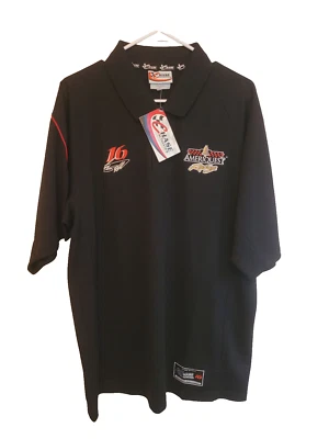 NUEVO CON ETIQUETAS Camisa Chase Authentics Para Hombres XL Negra Polo Greg Biffle #16 Ameriquest Racing Foto 1 de 4