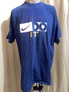 Vintage 1990er 90er Nike Grey Tag T-Shirt Herren XL Navy Baumwolle Just Do It USA Swoosh - Bild 1 von 4