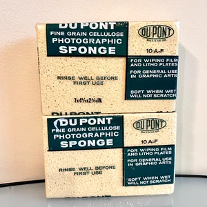 Menge 2 Vintage DuPont Zellulose Schwämme Feinkorn Fotografie 10 A-F - Bild 1 von 4