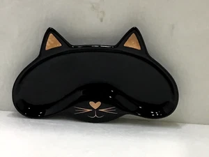 Plato de baratija Two’s Company cara de gato negro - Imagen 1 de 3