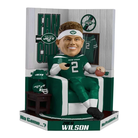 Zach Wilson New York Jets Fancave Bobblehead NFL Football Fan Cave Cover