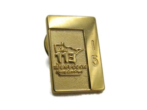 Local 113 SEIU AFL CIO Pin 15 Numbered Gold Tone - Picture 1 of 4