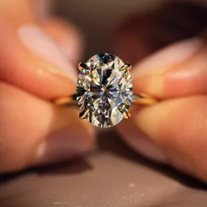 IGI 2 kt H/VS1 Ovalschliff Lab Grown Diamant Solitär Ring massiv 14 K Gelbgold - Bild 1 von 9