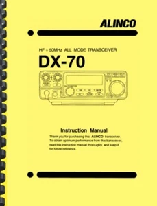 Manuel d'utilisation de l'émetteur-récepteur Alinco DX-70 HF + 50 MHz - Photo 1/2