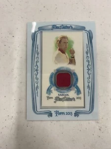 NICK SABAN 2013 ALLEN & GINTER'S #NBRNS THE WORLD'S CHAMPIONS FRAMED MINI RELIC - Picture 1 of 2