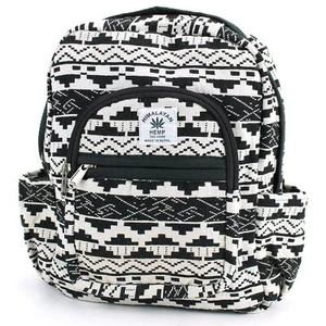 Mochila de cáñamo del Himalaya bolsa para trabajo escolar campamento negra Zigzag - Imagen 1 de 1