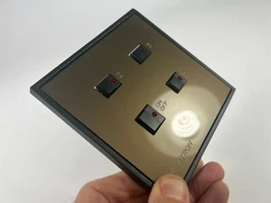 Crestron - 4 Tasten Bronze Schalter - LEDs mit Blende - Bild 1 von 8