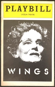 Playbill Wings Opening Night enero 1979 Constance Cummings Claus Von Bulow - Imagen 1 de 3