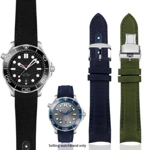 20mm 22mm Nylon Watchband Strap For Omega Seamaster 300 Curved End Bracelet Band - Picture 1 of 48