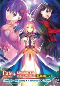Fate Stay Night Complete Collection UBW + Heaven's Feel Movie DVD (English Dub) - Picture 1 of 5