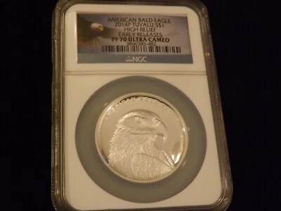 2014-P       American Bald Eagle      Early Releases      NGC PF 70 Ultra  Cameo - Image 1 of 2