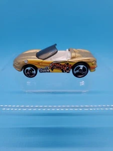 Mattel Hot Wheels Davis Tigers Corvette Sting Ray Gold Sports Car Toy Vehicle - Picture 1 of 10