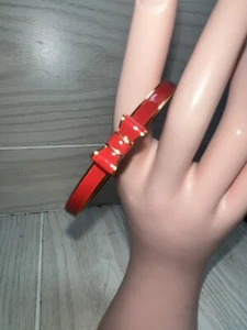 Kate Spade New York Take a Bow Enamel Bangle Bracelet Red - Picture 1 of 7