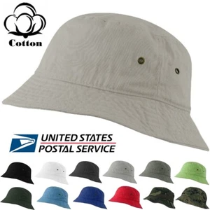 Bucket Hat Mens Women Outdoor Fishing Hunting Sun Cap Visor 100% Cotton Summer - Picture 1 of 22