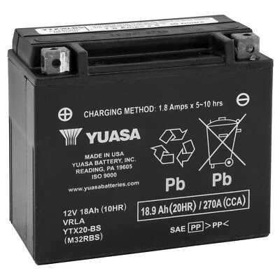 Yuasa Battery YTX20-BS Maintenance Free YUAM32RBS - Image 1 of 3