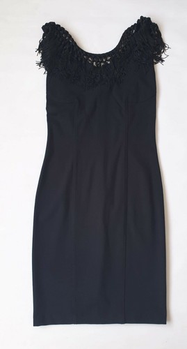 Abito donna Versace Collection colore nero taglia IT 44 UK12 NUOVO COME
