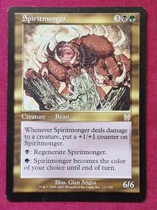 Magic The Gathering APOCALYPSE SPIRITMONGER black/green card MTG - Imagen 1 de 2