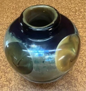 Michael Pavlik 4 1/2" American Studios Kunst Glas Briefbeschwerer Vase - Bild 1 von 6