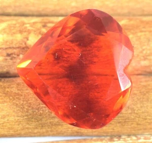 50.80 Ct Heart Shape Brazilian Orange Topaz Gemstone Certified E6030 Best Deal - Picture 1 of 10