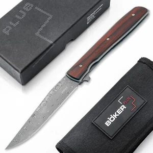 BÖKER PLUS® Urban Trapper Cocobolo Damast Pocket Knife 3.46" Blade - 01BO176DAM - Picture 1 of 15
