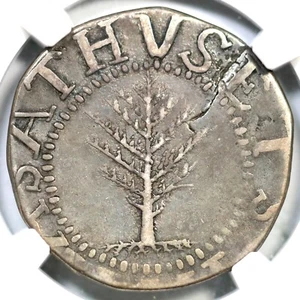 1652 N-2 R-4 NGC VF 30 No Pels Pine Tree Shilling Massachusetts Silver Coin 1S - Picture 1 of 3