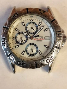 LOTUS MULTIFUNCTION QUARTZ 15301 MEN'S NOT WORKING PARTS PURPOSE - Picture 1 of 12
