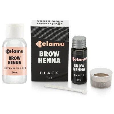 Brow Henna Black - Natural Long Lasting Eyebrow Tint Kit With Mixing Water, 10 g - Image 1 of 4