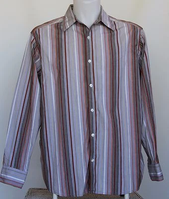 Concepts By Claiborne Men's Classic Fit Long Sleeve Shirt Striped Size XL - Image 1 of 4