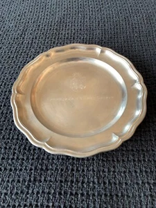 Vintage Zinn Stubbe Pewter Decorative Plate Handgegossen 95% Geneve Hommage - Picture 1 of 4