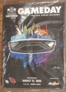 3x Programas de Día de Juego Sellados LAS VEGAS RAIDERS 2020 vs Cardinals Rams Saints 1ª Edición - Imagen 1 de 2