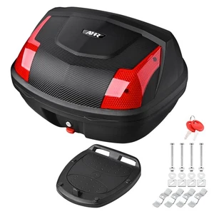 AHR Universal 48L Motorcycle Tour Tail Box Scooter Trunk Storage Lock Top Case - Picture 1 of 9