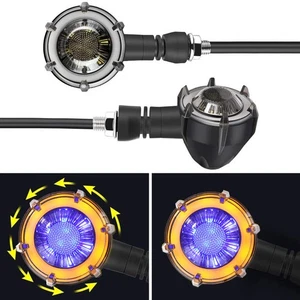 2x Motorcycle LED Turn Signals Lights For Honda VTX 1300C 1300 VTX1800C 1800N US - Picture 1 of 12