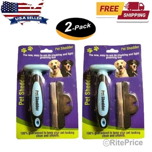 Pet Shedder Einfach zu bedienen Ent-Shedding Hunde & Katzen Shedder Pflegewerkzeug (2er Pack) - Bild 1 von 9