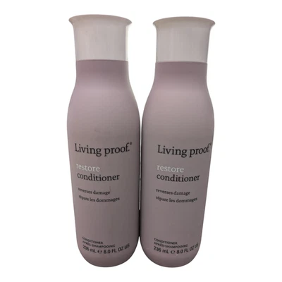 2 x Living Proof Restore Conditioner Reverses Damages - 8 Oz - Ships Free! - Image 1 of 2