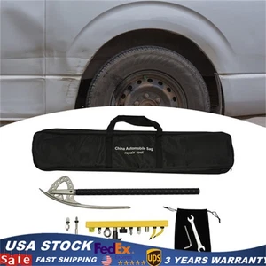 Car Fender Damage Repair Tools Adjustable Auto Dent Removal Kit Angle With bag - Foto 1 di 21