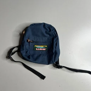 Accessorie 6" LL Bean Small Day Pack Mini Backpack Navy Canvas Vintage - Picture 1 of 5
