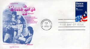 COMMEMORATING PEACE CORPS 10th ANNIVERSARY - 1972 - FW84 - Picture 1 of 1