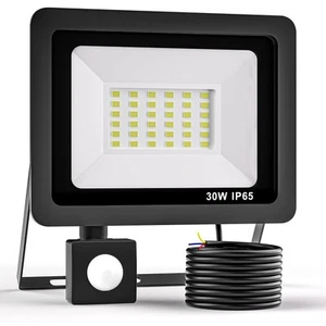 30W Fari Led da Esterno con Sensore di Movimento, IP65 Impermeabile Faretto Led - Foto 1 di 6