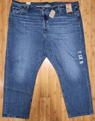 Levi's 501 Jeans Women's 26W PLUS Original Fit Straight Leg Button Fly Blue NWT - Image 1 of 4
