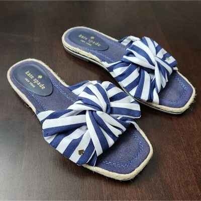 Kate Spade Caliana Blue Bow Sandals Size 6.5 - Image 1 of 4