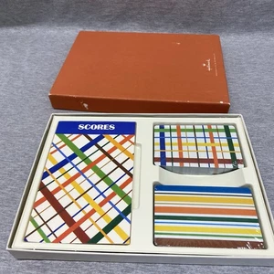 Vintage Bridge Spielkarten und Block Punze helle Streifen mit Hülle - Bild 1 von 7