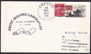 US 1964 ARCTIC RESEARCH LABORATORY/POINT BARROW/ALASKA cacheted cover - Picture 1 of 1