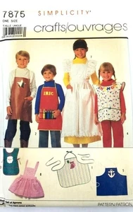 Simplicity 7875 Kids Apron Sewing Pattern One Size - Picture 1 of 2