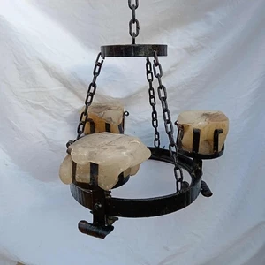 Antiker handgehämmerter Eisen Kerzenständer Halter Dekor Stück Mitte 20. Jahrhundert Vintage - Bild 1 von 22