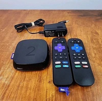 Roku 2 Streaming Media Player 4210X with 2 Remotes & Power Supply Genuine Tested - Image 1 of 4