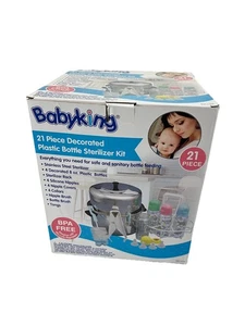 Babyking 21 Piece Decorated Plastic Bottle Sterilizer Kit - Picture 1 of 2