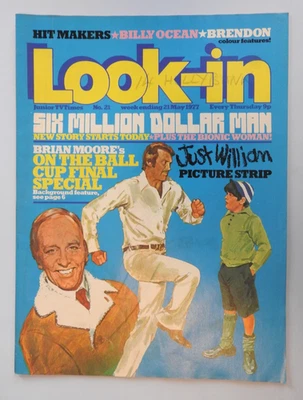 Look-in Magazine 21 - 21st May 1977 - Six Million Dollar Man Billy Ocean Brendon - Image 1 of 3